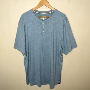 Fundamental Coast Henley Shirt Stripe Short Sleeve Stretch